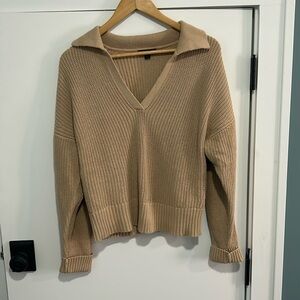 Collared cotton beach sweater